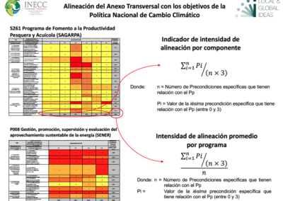 Insumos para la Evaluación del Anexo Transversal del Presupuesto de Egresos de la Federación en materia de cambio climático.